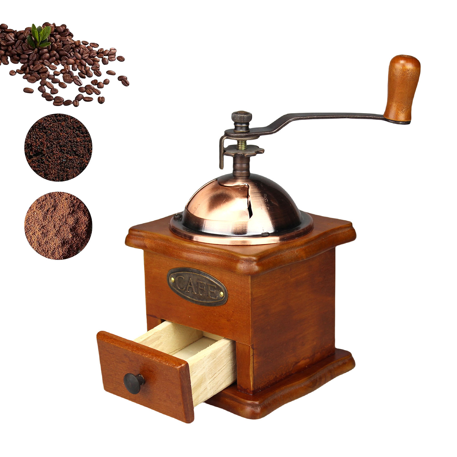 Burr Hand Grinder - Ручная кофемолка под старину, классическая деревянная
