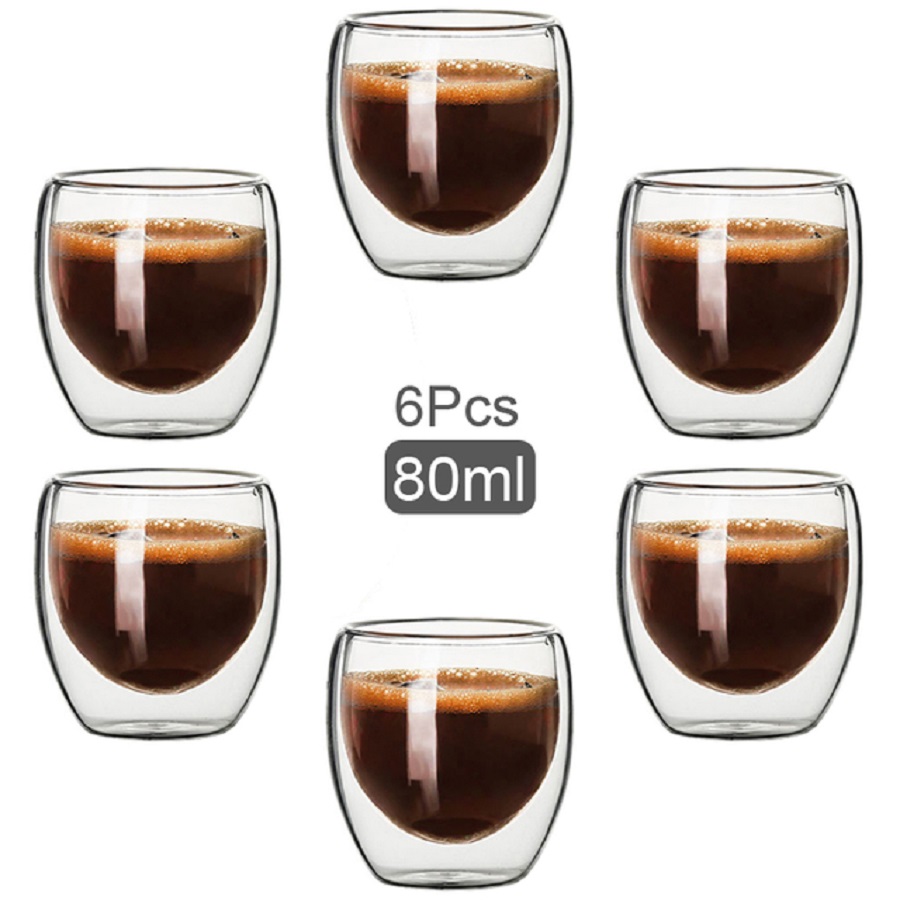 Coffee Tea And Cocoa - Стеклянные кофейные кружки с двойными стенками,