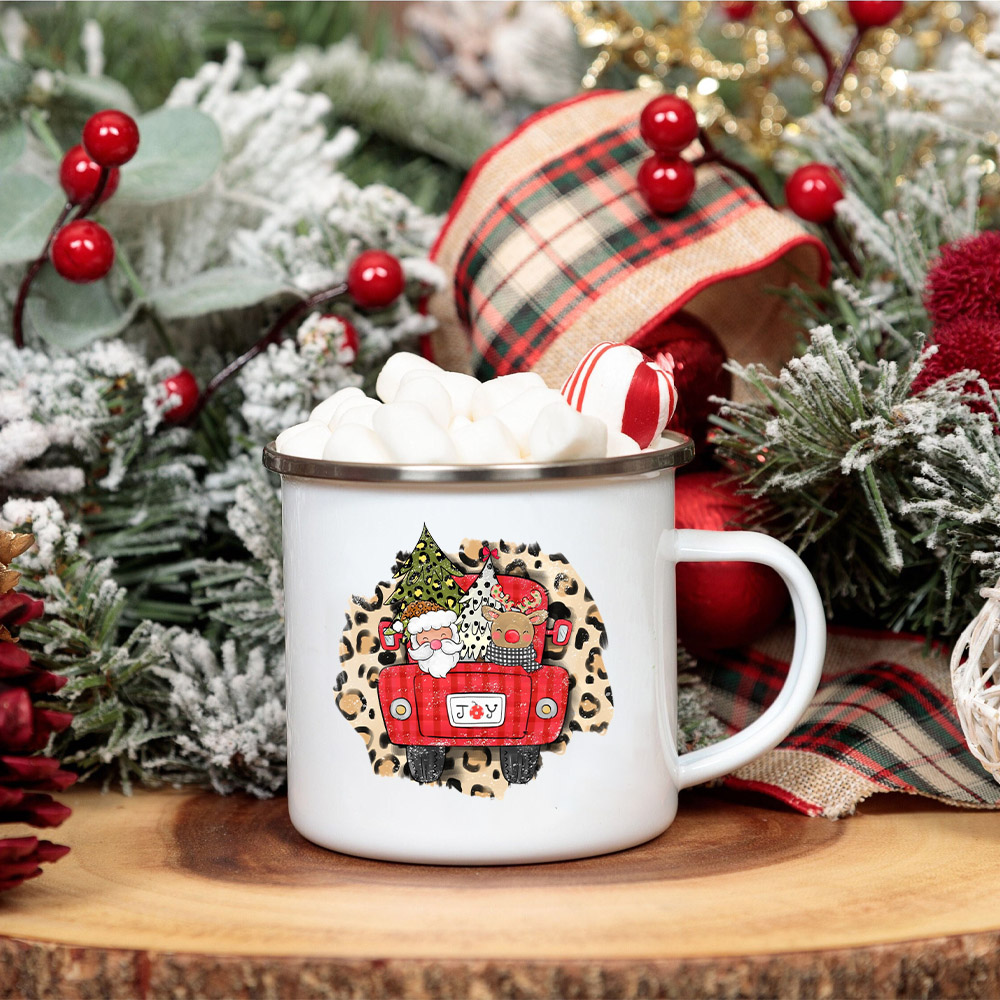Coffee Tea And Cocoa - Рождественская чашка для кофе с оленем,