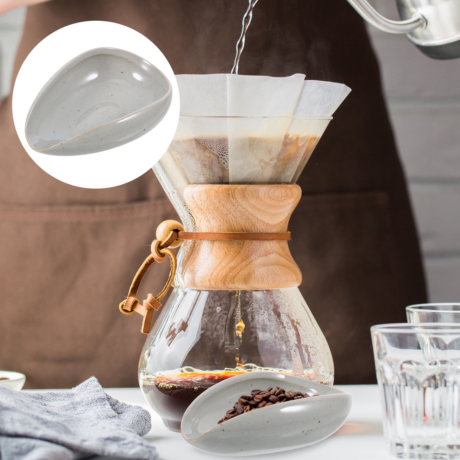 Coffee Tea Beans - Керамическая подставка для кофейных зерен, чашка