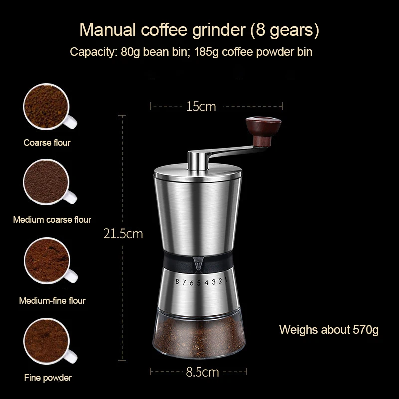 Ручная кофемолка с 8 регулиров – обзор и цена Burr Hand Grinder