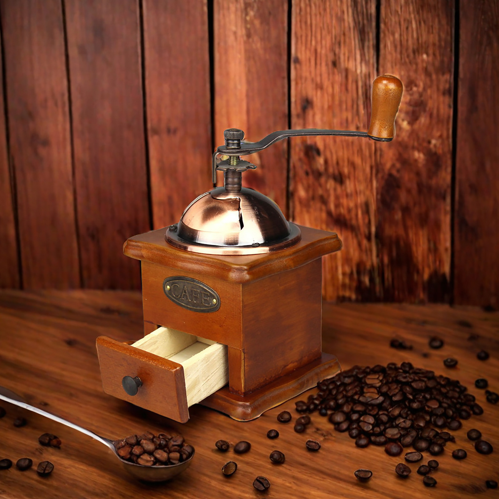 Ручная кофемолка под старину,  – обзор и цена Burr Hand Grinder