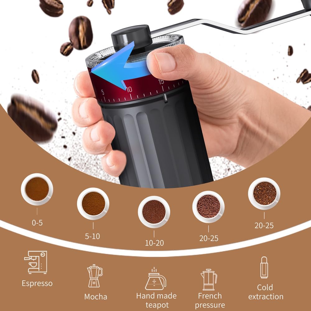 Ручная кофемолка с 40 внешними – обзор и цена Burr Hand Grinder