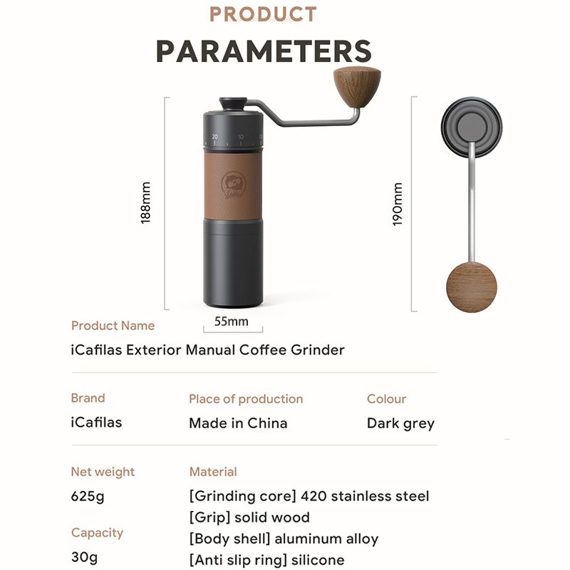 Ручная кофемолка icafilas из н – обзор и цена Burr Hand Grinder